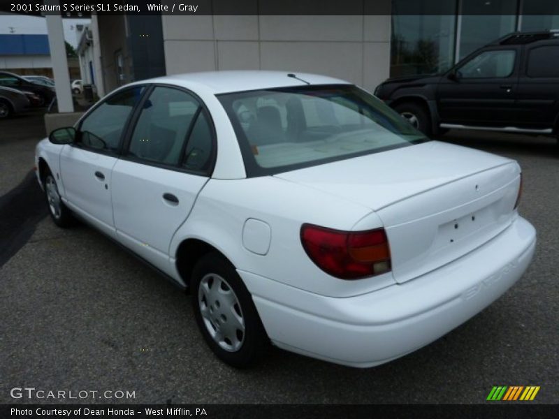 White / Gray 2001 Saturn S Series SL1 Sedan