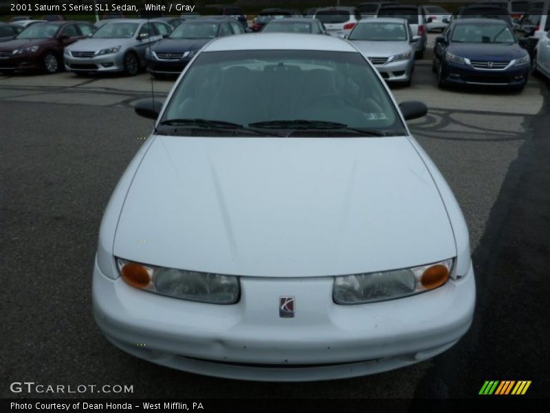 White / Gray 2001 Saturn S Series SL1 Sedan