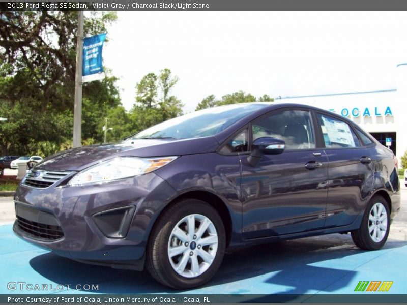 Violet Gray / Charcoal Black/Light Stone 2013 Ford Fiesta SE Sedan
