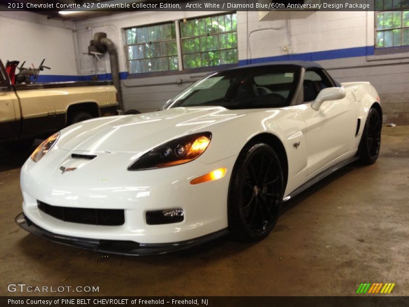 Arctic White / Diamond Blue/60th Anniversary Design Package 2013 Chevrolet Corvette 427 Convertible Collector Edition