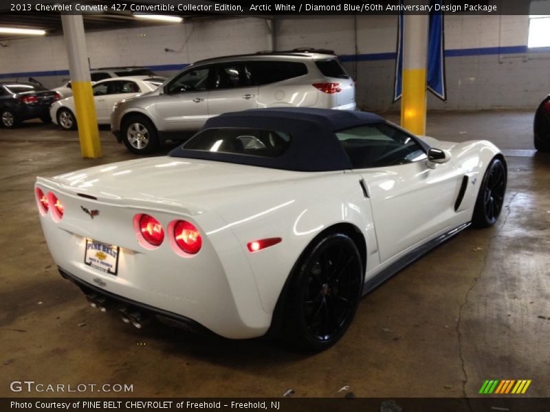 Arctic White / Diamond Blue/60th Anniversary Design Package 2013 Chevrolet Corvette 427 Convertible Collector Edition