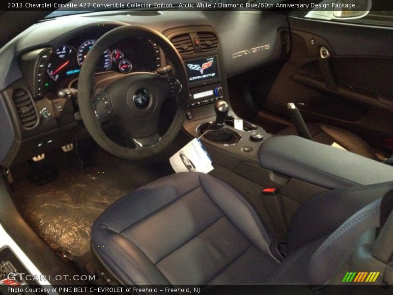 Arctic White / Diamond Blue/60th Anniversary Design Package 2013 Chevrolet Corvette 427 Convertible Collector Edition