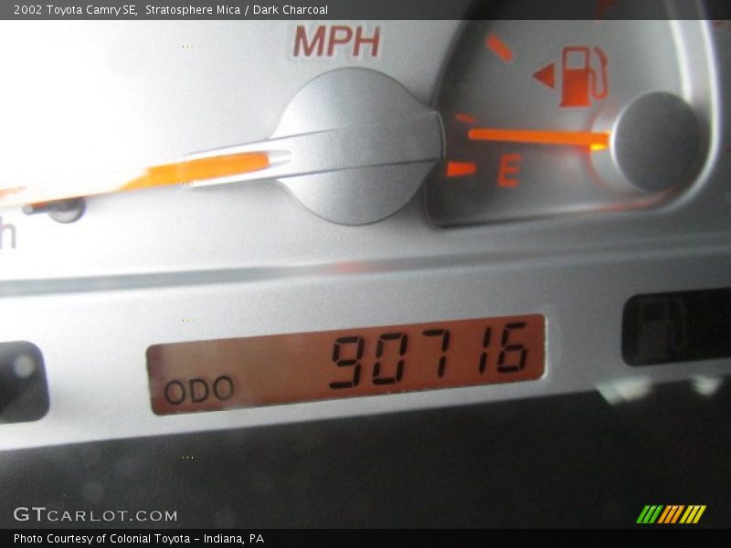 Stratosphere Mica / Dark Charcoal 2002 Toyota Camry SE