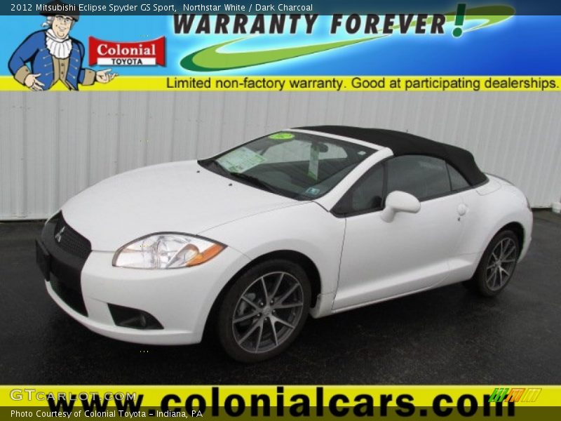 Northstar White / Dark Charcoal 2012 Mitsubishi Eclipse Spyder GS Sport