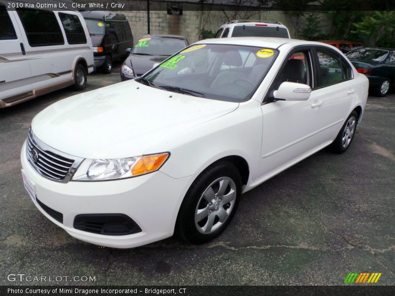 Clear White / Gray 2010 Kia Optima LX