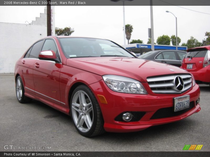 Mars Red / Black 2008 Mercedes-Benz C 300 Sport