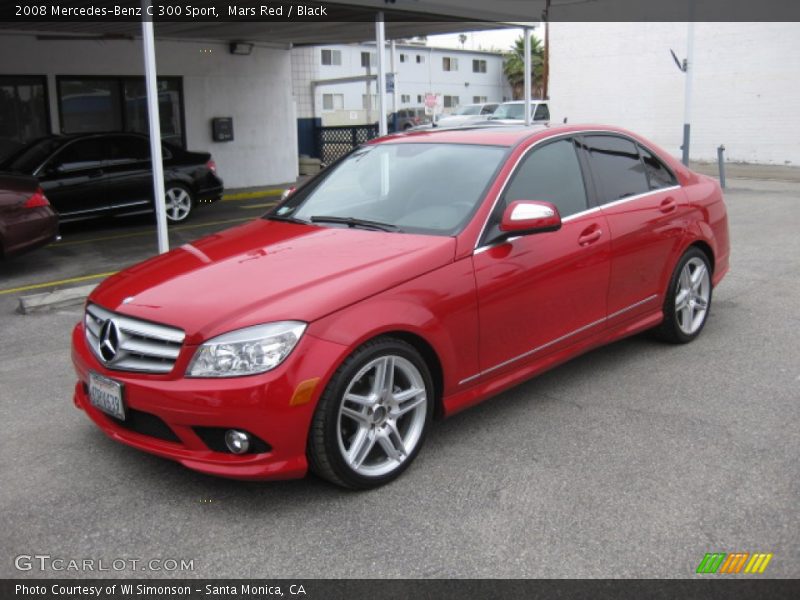 Mars Red / Black 2008 Mercedes-Benz C 300 Sport