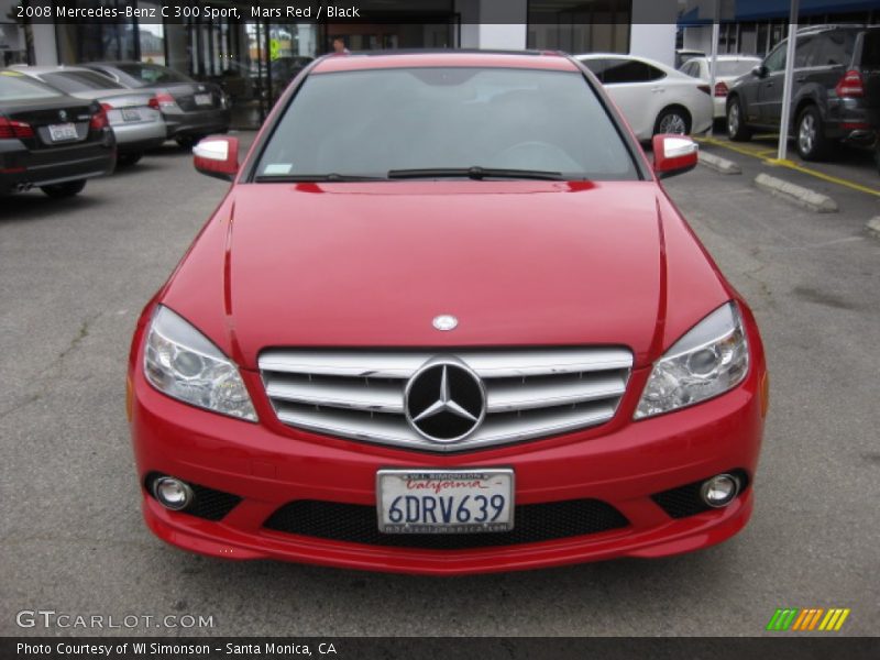 Mars Red / Black 2008 Mercedes-Benz C 300 Sport