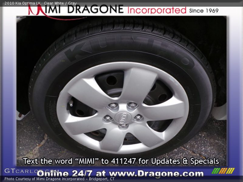 Clear White / Gray 2010 Kia Optima LX