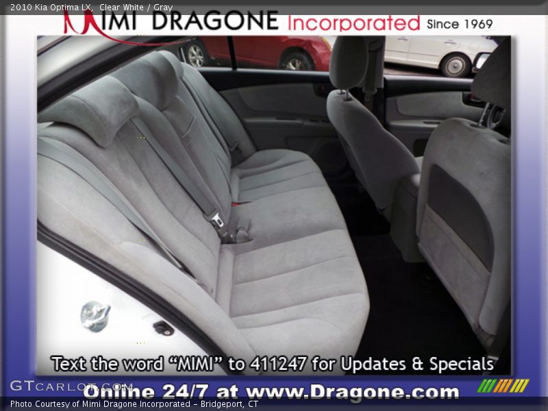 Clear White / Gray 2010 Kia Optima LX