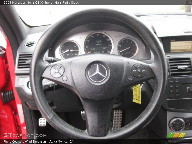 Mars Red / Black 2008 Mercedes-Benz C 300 Sport