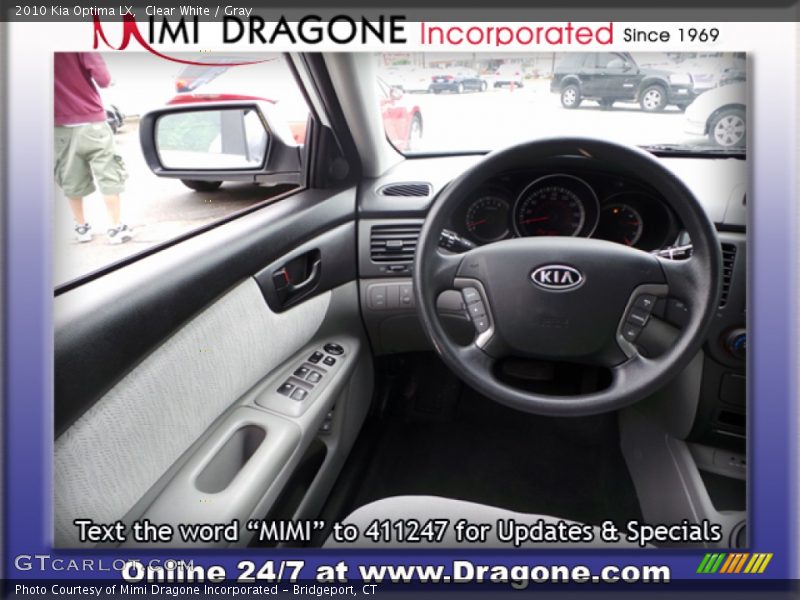Clear White / Gray 2010 Kia Optima LX