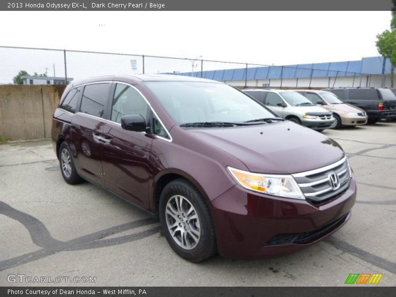Dark Cherry Pearl / Beige 2013 Honda Odyssey EX-L