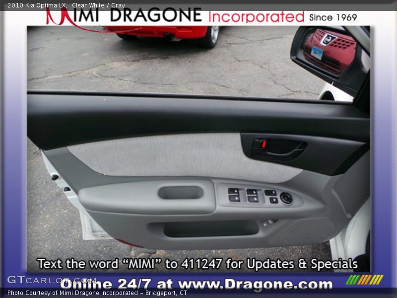 Clear White / Gray 2010 Kia Optima LX