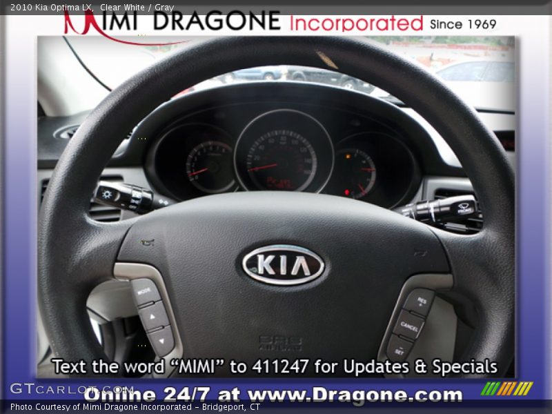 Clear White / Gray 2010 Kia Optima LX