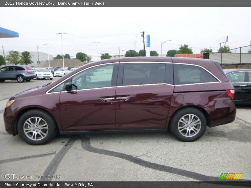Dark Cherry Pearl / Beige 2013 Honda Odyssey EX-L