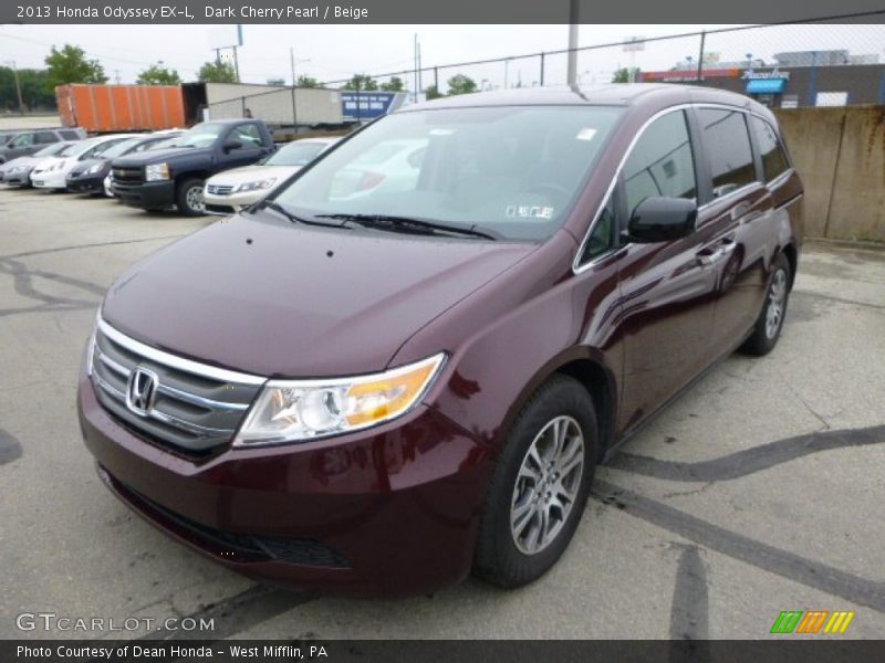 Dark Cherry Pearl / Beige 2013 Honda Odyssey EX-L