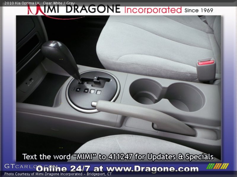 Clear White / Gray 2010 Kia Optima LX
