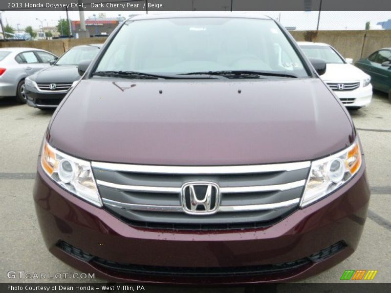 Dark Cherry Pearl / Beige 2013 Honda Odyssey EX-L