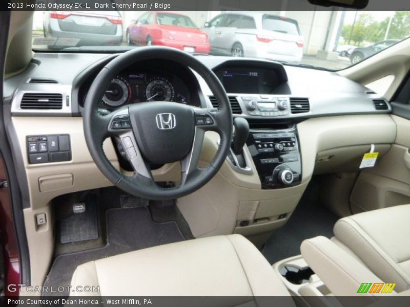 Dark Cherry Pearl / Beige 2013 Honda Odyssey EX-L