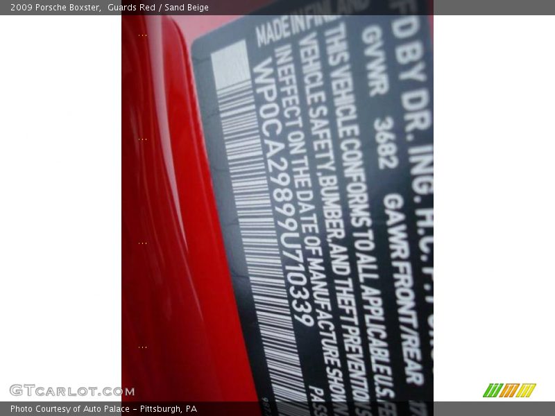 Guards Red / Sand Beige 2009 Porsche Boxster