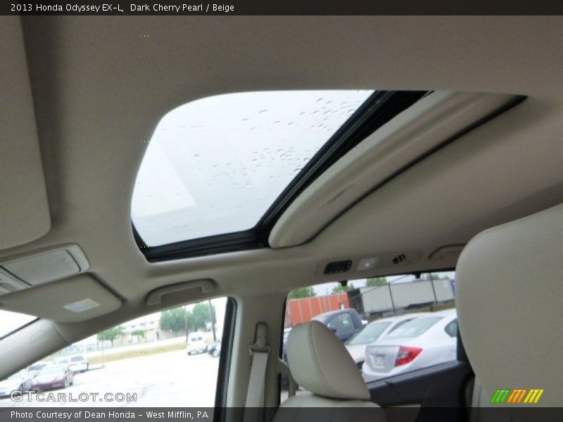 Dark Cherry Pearl / Beige 2013 Honda Odyssey EX-L
