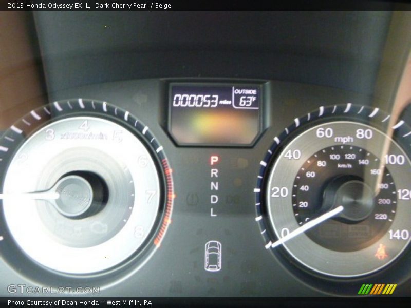Dark Cherry Pearl / Beige 2013 Honda Odyssey EX-L