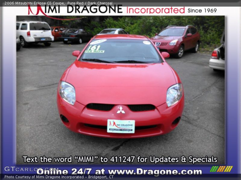 Pure Red / Dark Charcoal 2006 Mitsubishi Eclipse GS Coupe