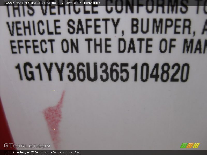 Victory Red / Ebony Black 2006 Chevrolet Corvette Convertible
