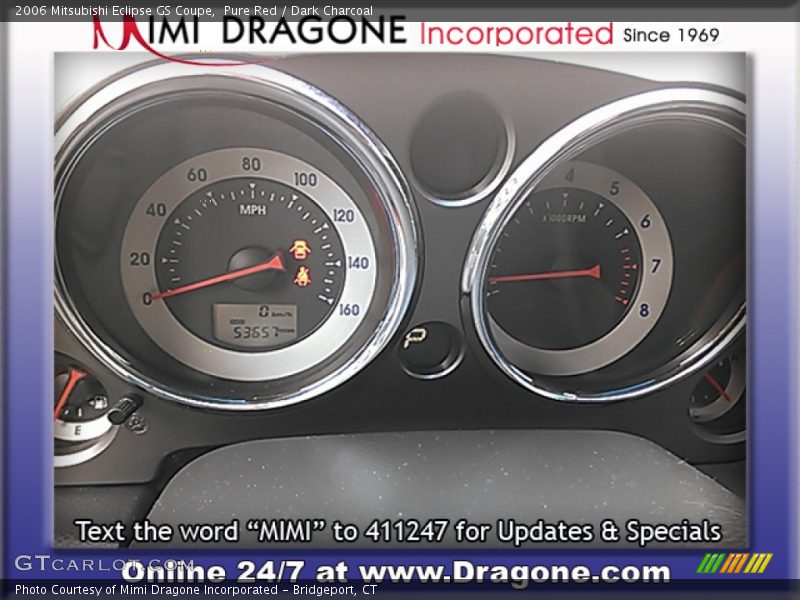 Pure Red / Dark Charcoal 2006 Mitsubishi Eclipse GS Coupe