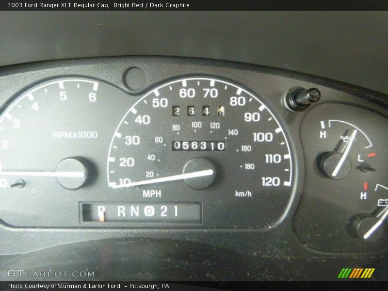 Bright Red / Dark Graphite 2003 Ford Ranger XLT Regular Cab