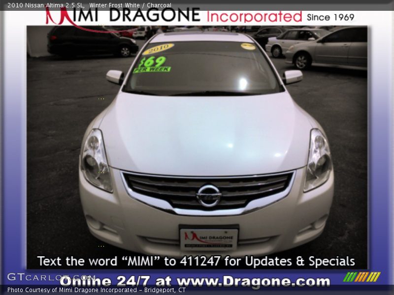 Winter Frost White / Charcoal 2010 Nissan Altima 2.5 SL