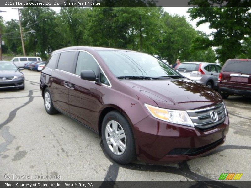 Dark Cherry Pearl / Beige 2013 Honda Odyssey LX