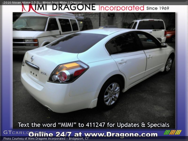 Winter Frost White / Charcoal 2010 Nissan Altima 2.5 SL