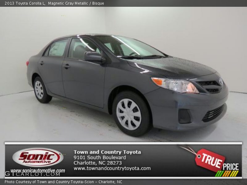 Magnetic Gray Metallic / Bisque 2013 Toyota Corolla L