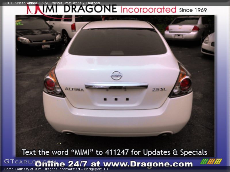 Winter Frost White / Charcoal 2010 Nissan Altima 2.5 SL