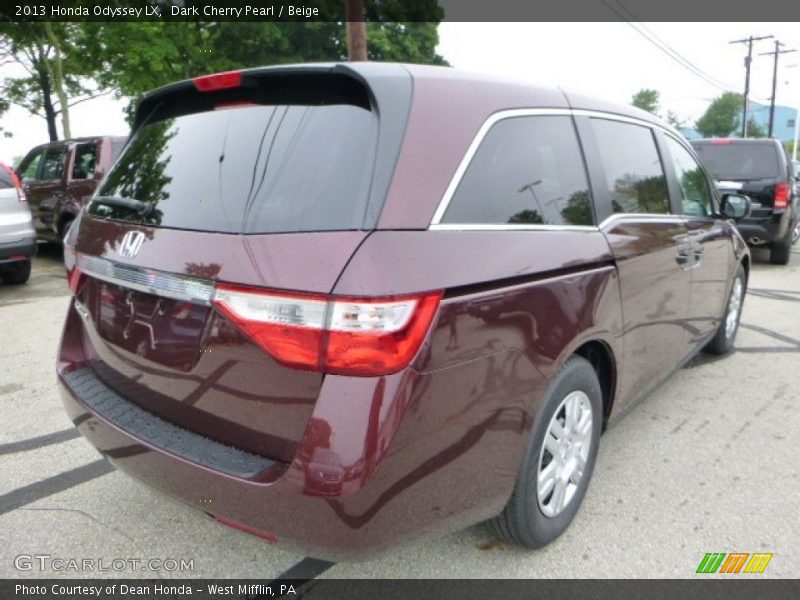 Dark Cherry Pearl / Beige 2013 Honda Odyssey LX