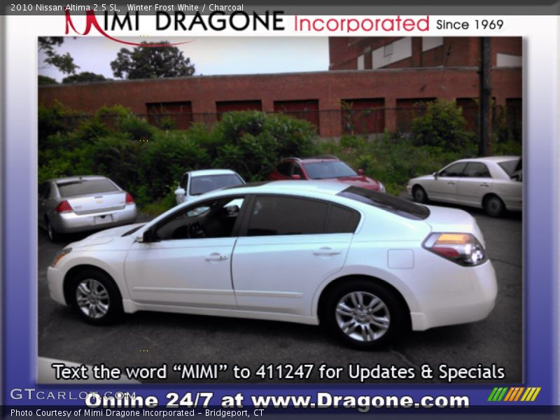 Winter Frost White / Charcoal 2010 Nissan Altima 2.5 SL