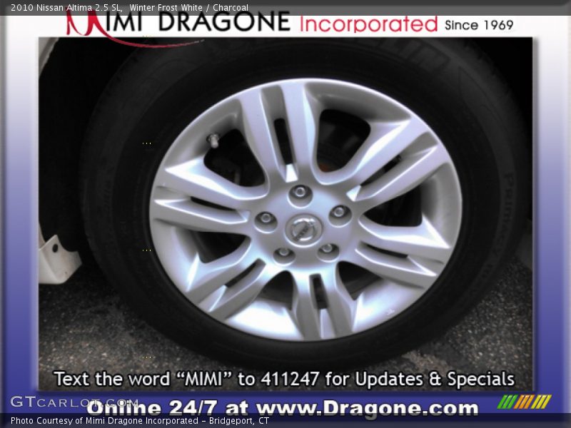 Winter Frost White / Charcoal 2010 Nissan Altima 2.5 SL