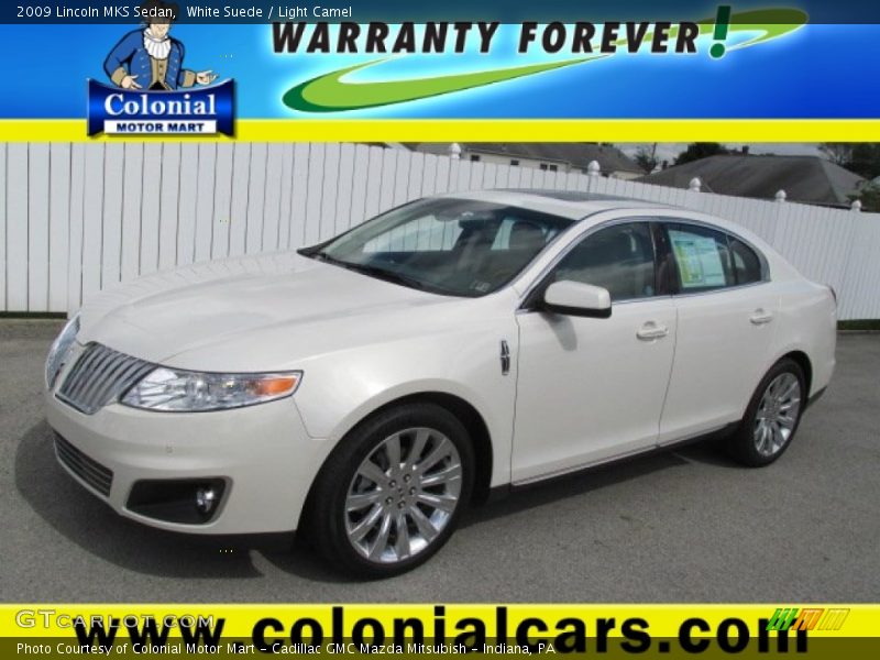 White Suede / Light Camel 2009 Lincoln MKS Sedan