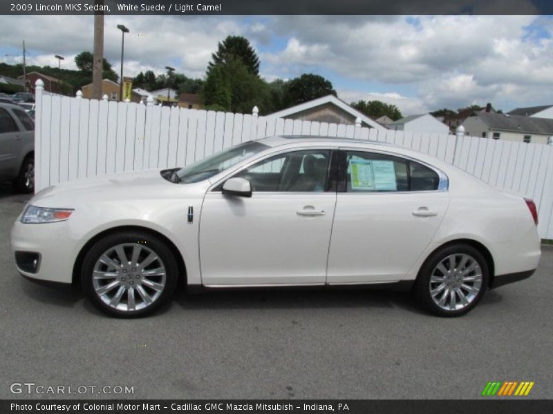 White Suede / Light Camel 2009 Lincoln MKS Sedan