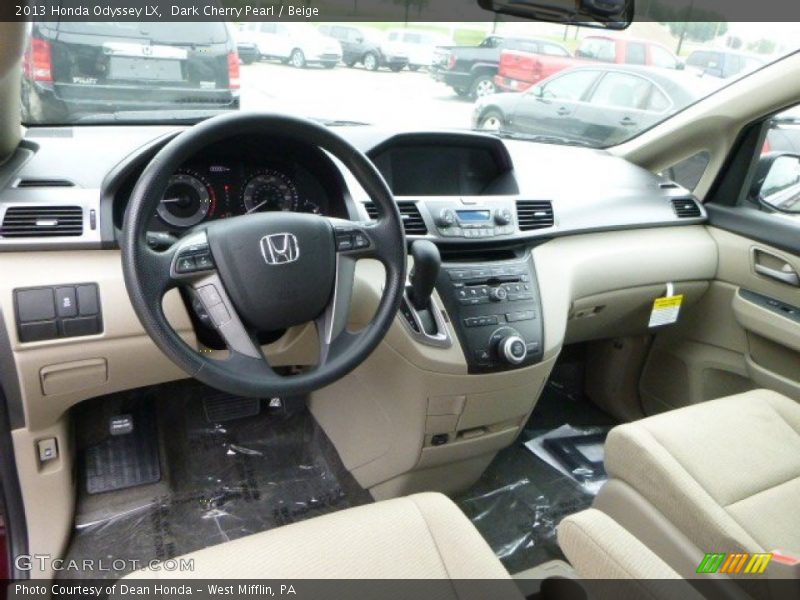 Dark Cherry Pearl / Beige 2013 Honda Odyssey LX