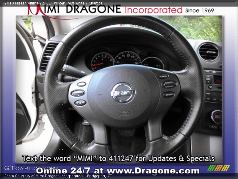Winter Frost White / Charcoal 2010 Nissan Altima 2.5 SL