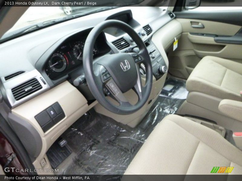 Dark Cherry Pearl / Beige 2013 Honda Odyssey LX