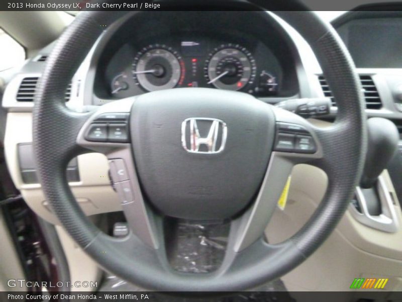 Dark Cherry Pearl / Beige 2013 Honda Odyssey LX