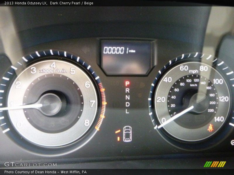 Dark Cherry Pearl / Beige 2013 Honda Odyssey LX