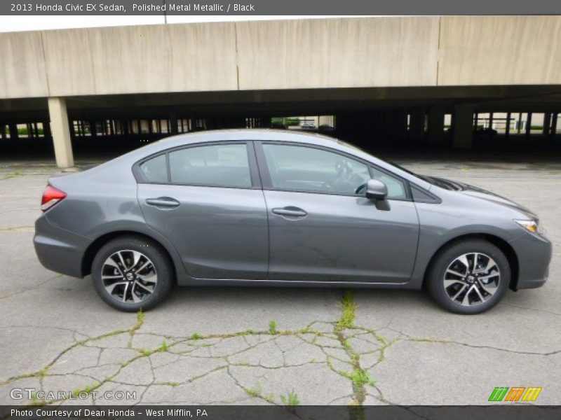 Polished Metal Metallic / Black 2013 Honda Civic EX Sedan
