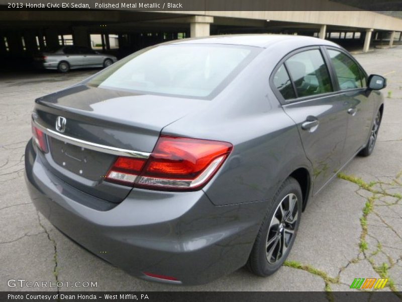 Polished Metal Metallic / Black 2013 Honda Civic EX Sedan