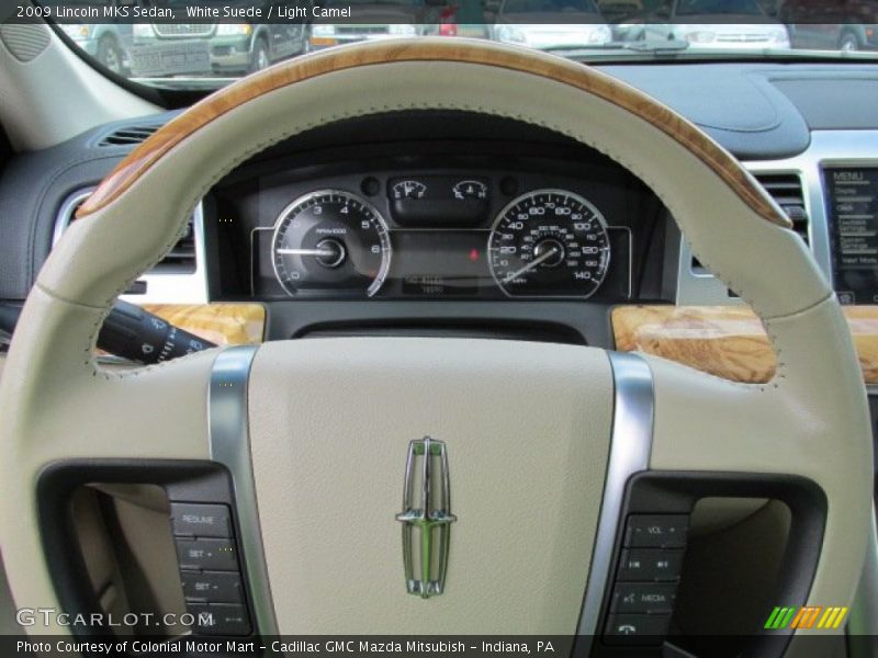 White Suede / Light Camel 2009 Lincoln MKS Sedan