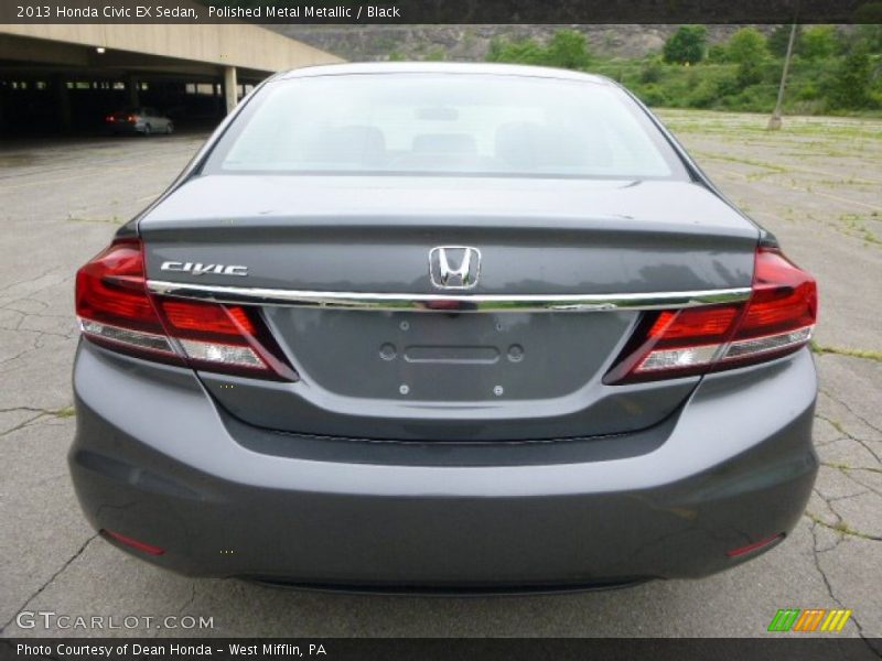 Polished Metal Metallic / Black 2013 Honda Civic EX Sedan